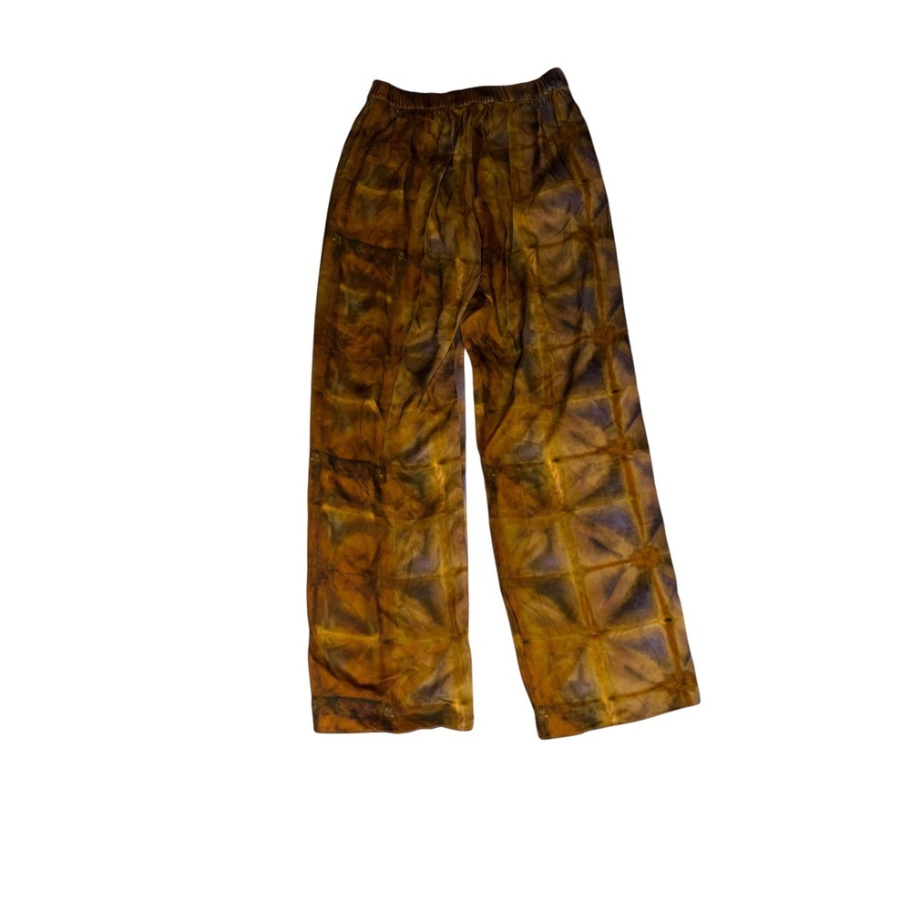 ZARA ZW Collection Bosmali Wide Leg Pants Sz M Viscose Boho Hippie Dopamine - Picture 3 of 10
